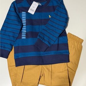 Striped Sweater and Jogger Outfit